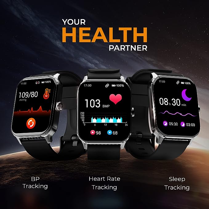 beatXP Marv 1.85” (4.5 cm) HD Display Smart Watch with Bluetooth Calling, AI Voice Assistance, Heart Rate, spo2, Sleep Monitoring, 100+ Sports Modes, IP68 Water Resistance (Electric Black) beatXP Marv 1.85” (4.5 cm) HD Display Smart Watch with Bluetooth Calling, AI Voice Assistance, Heart Rate, spo2, Sleep Monitoring, 100+ Sports Modes, IP68 Water Resistance (Electric Black)